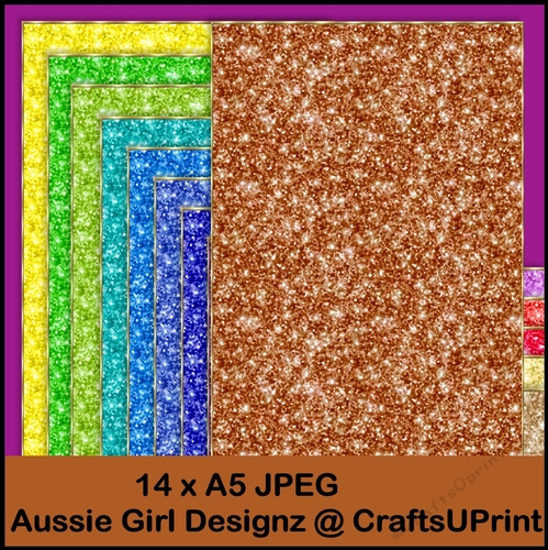 Glitter A5 Backgrounds-Spring
