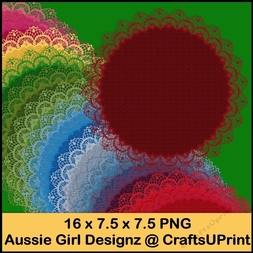 Lace Textured Border Mats-Christmas Tme 2