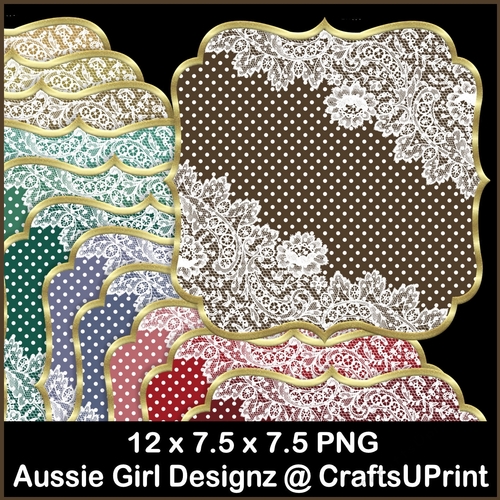 Dots n Lace Mats-Christmas Joy