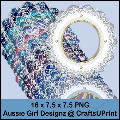 Lace n Pearl Round Frames-Winter Wonderland