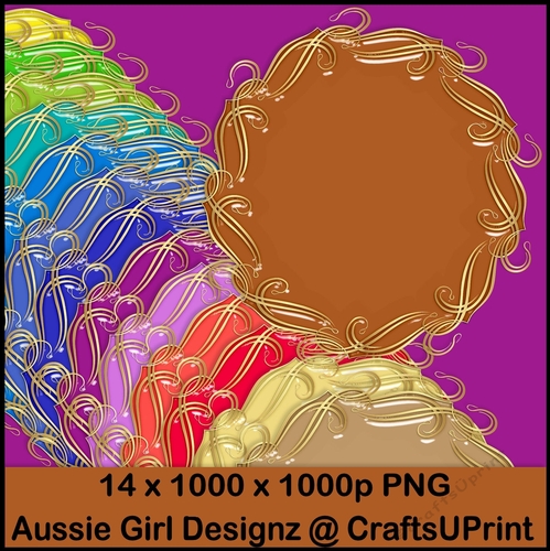 Golden Glass Swirl Mats-spring