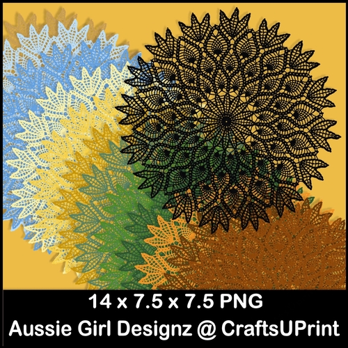 Elegance Doily Mats-sunflower Fields