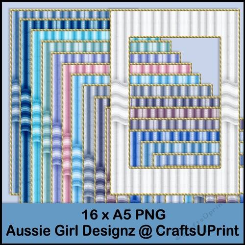 Wave n Stripe A5 Frames-Winter Wonderland