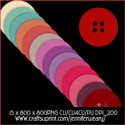 Valentine Buttons Plain