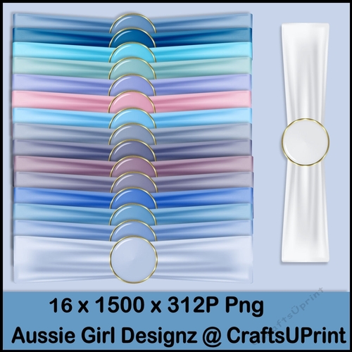 Ribbon Wraps with Brads-Winter Wonderland
