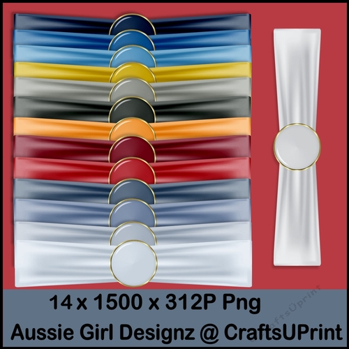 Ribbon Wraps with Brads-Winter