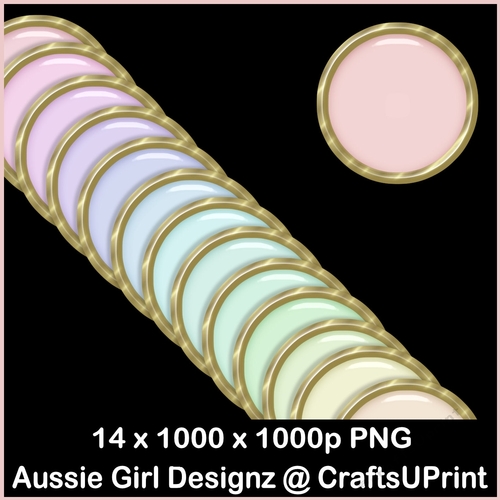 Round Plain Brads-Candy Floss