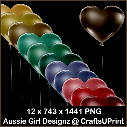 20 Christmas joy heart balloons