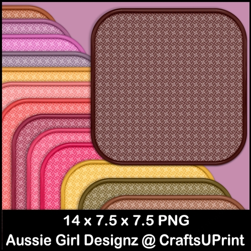 3 Patterned Mats-Cherry Blossom
