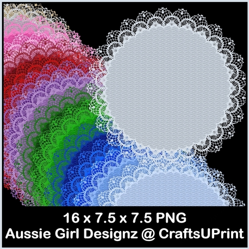 Lace Textured Border Mats-Christmas Tme 