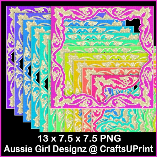  Pretty Frames-Neon Rainbow
