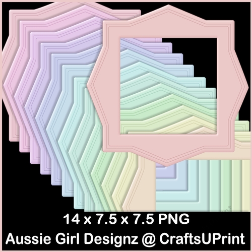 24 Candy Floss Frame Mats