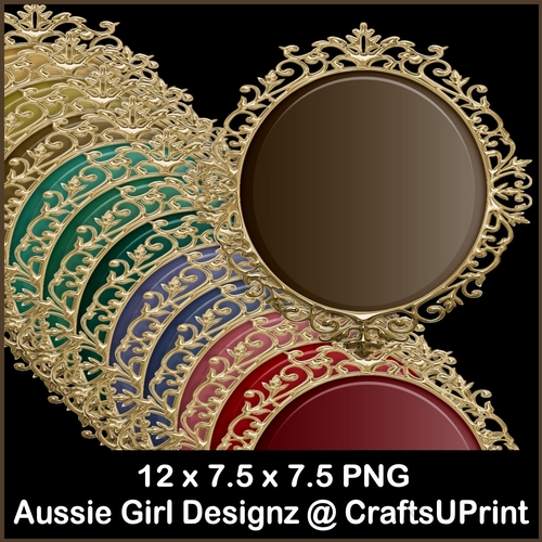 Gold Fancy Edged Mats-Christmas Joy