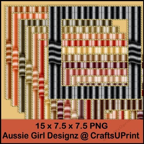 Wave n Stripe Frames-Woodlands
