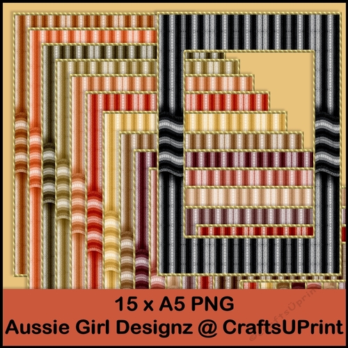 Wave n Stripe A5 Frames-Woodlands