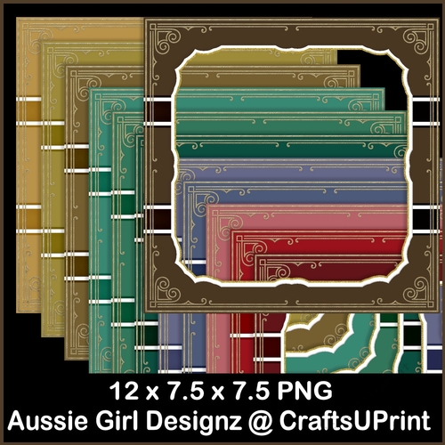 Beautiful Golden Border Frames-Christmas Joy