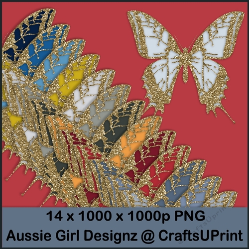 Glittering Golden Butterflies-Winter