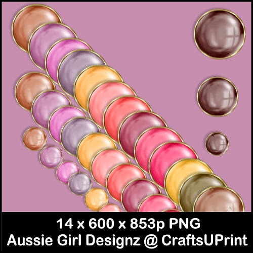 3 Pearls Gold borders-Cherry Blossoms