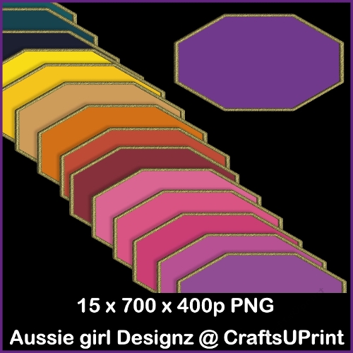Butterfly Octagon sentiment Tags-Exotic