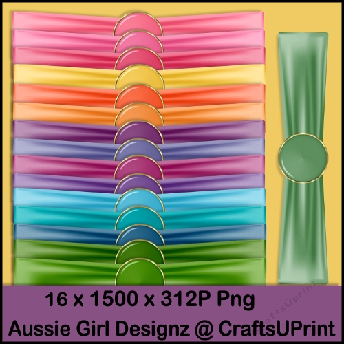 Ribbon Wraps with Brads-easter