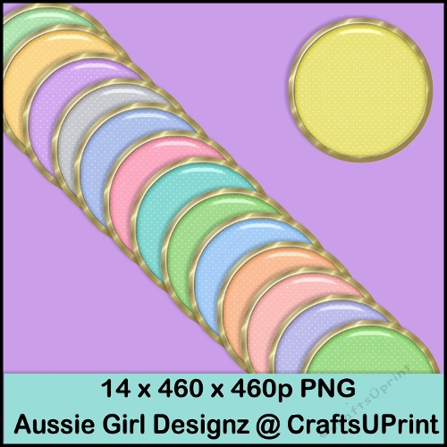 24 Dot Round Brads-Spring Light