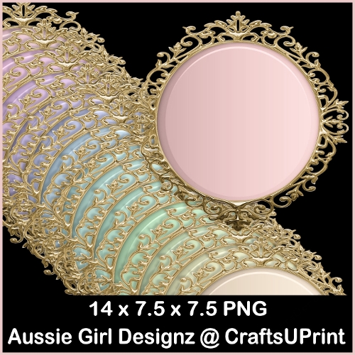 Gold Fancy Edged Mats-Candy Floss