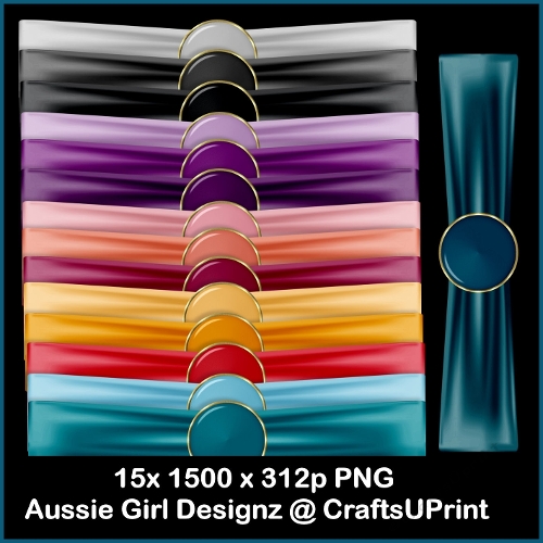 Ribbon Wraps with Brads-gorgous