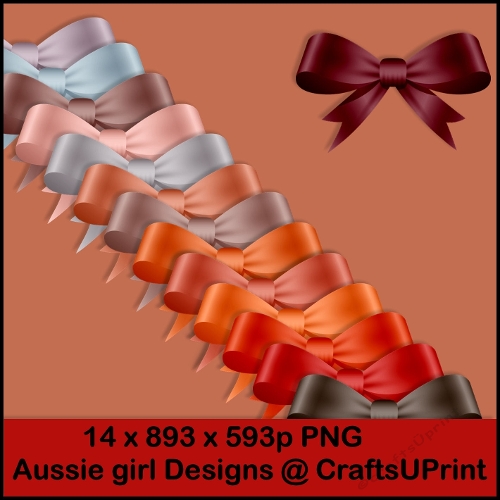 Flamingo Feathers bows 4