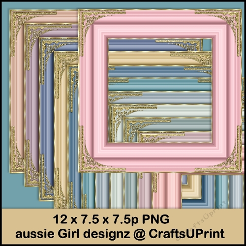 Gold Border Frame Corners-Elegant Neutrals
