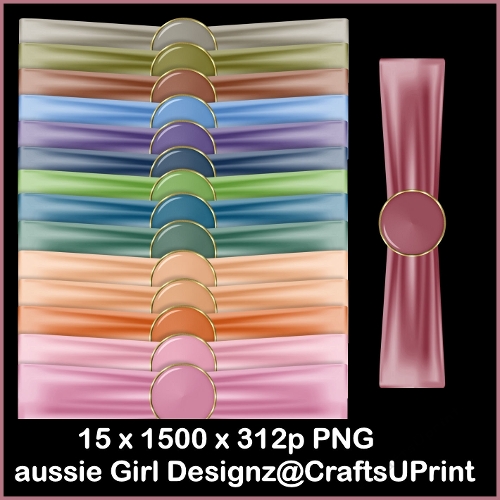 Ribbon Wraps with Brads-Unique
