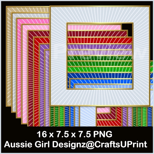 Glittery stripe Frames ChristmasTime