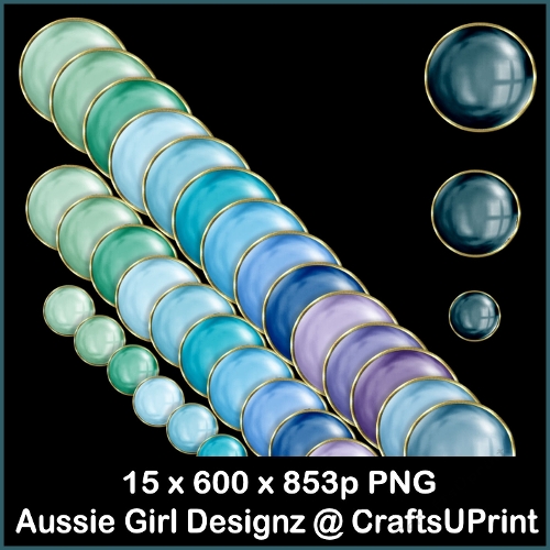 3 Pearls gold borders-Cool