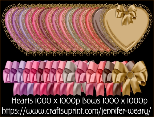 Hearts And Bow Sets-Bee Mine