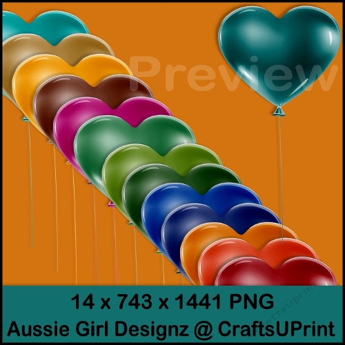 Autumn Fall Heart Balloons