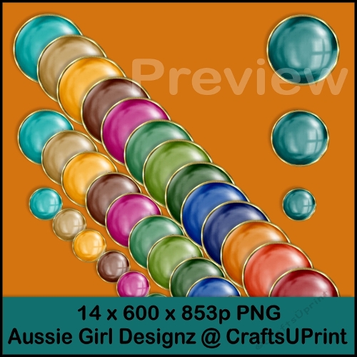 3 Pearls gold borders-Autumn Fall