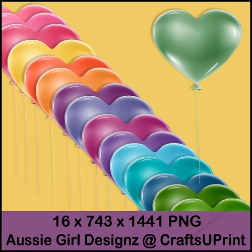 easter Heart Balloons