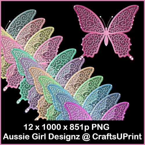 Glittering butterfly Pearls-Dreamy