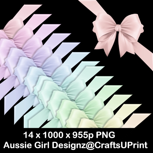 25 Candy floss Bows