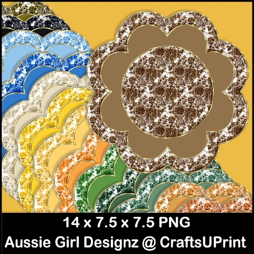 Sun Flower Floral Mats Golden Edging
