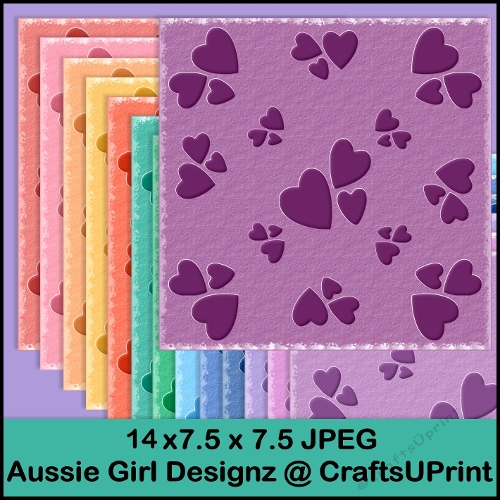 3 Hearts of Love backgrounds-Summer