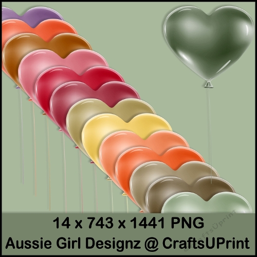 Autumn Fall Light Heart Balloons