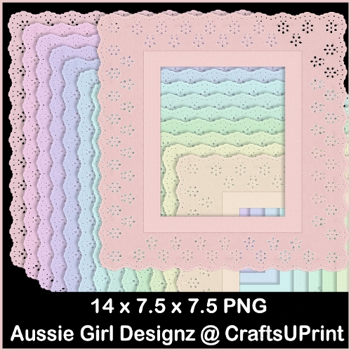 Cotton Lace Frames-Candy Floss