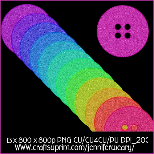 Neon Rainbow Buttons G2