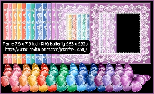 Lace butterfly frames-Summer