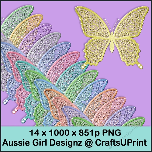 glittering Butterfly Pearls-spring- Light