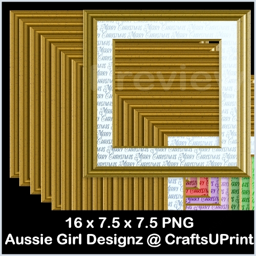 Golden Merry Christmas Frames-Christmas Time