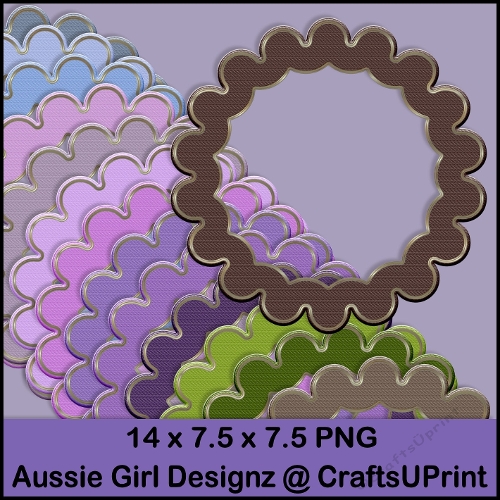 Scollaped Edge Frames-Lavender Fields
