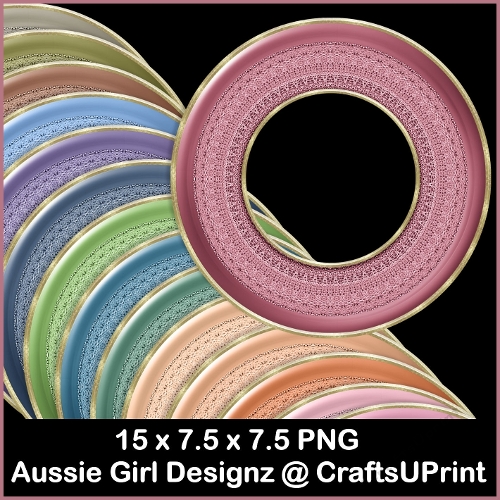 Round Gold Edging Frames-Unique