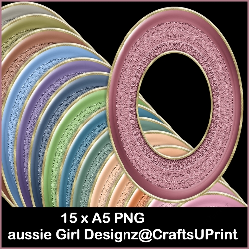Round Gold Edging A5 Frames-Unique
