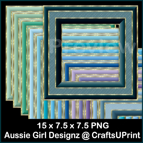 4 Gold Border Frames-Cool